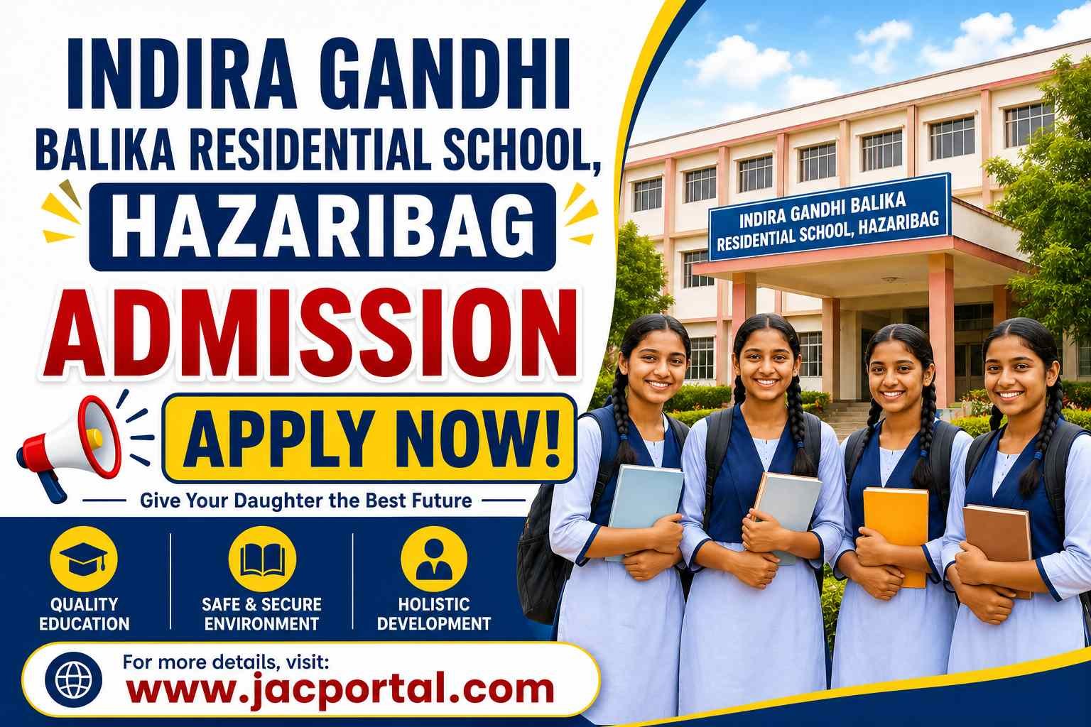 Indira Gandhi Balika Residential School, Hazaribag Admission 2026 [Apply Now]
