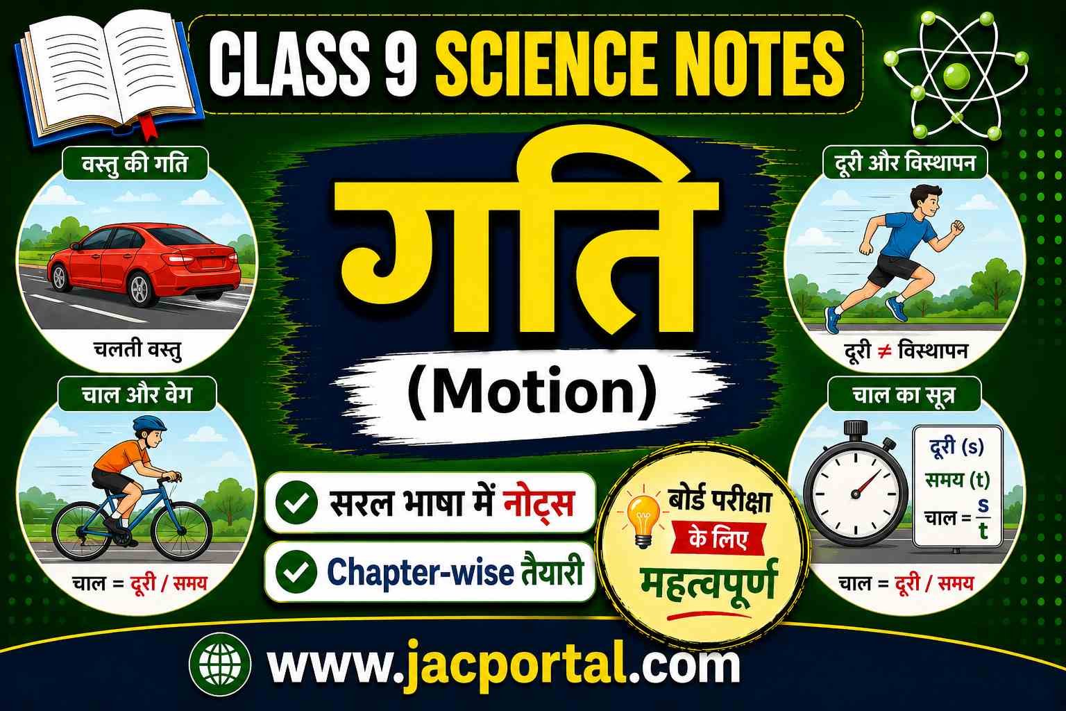 गति (Class 9 Science Notes in Hindi)